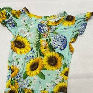 Posh Peanut 12-18 months. Onesie dress.  Sunflower.